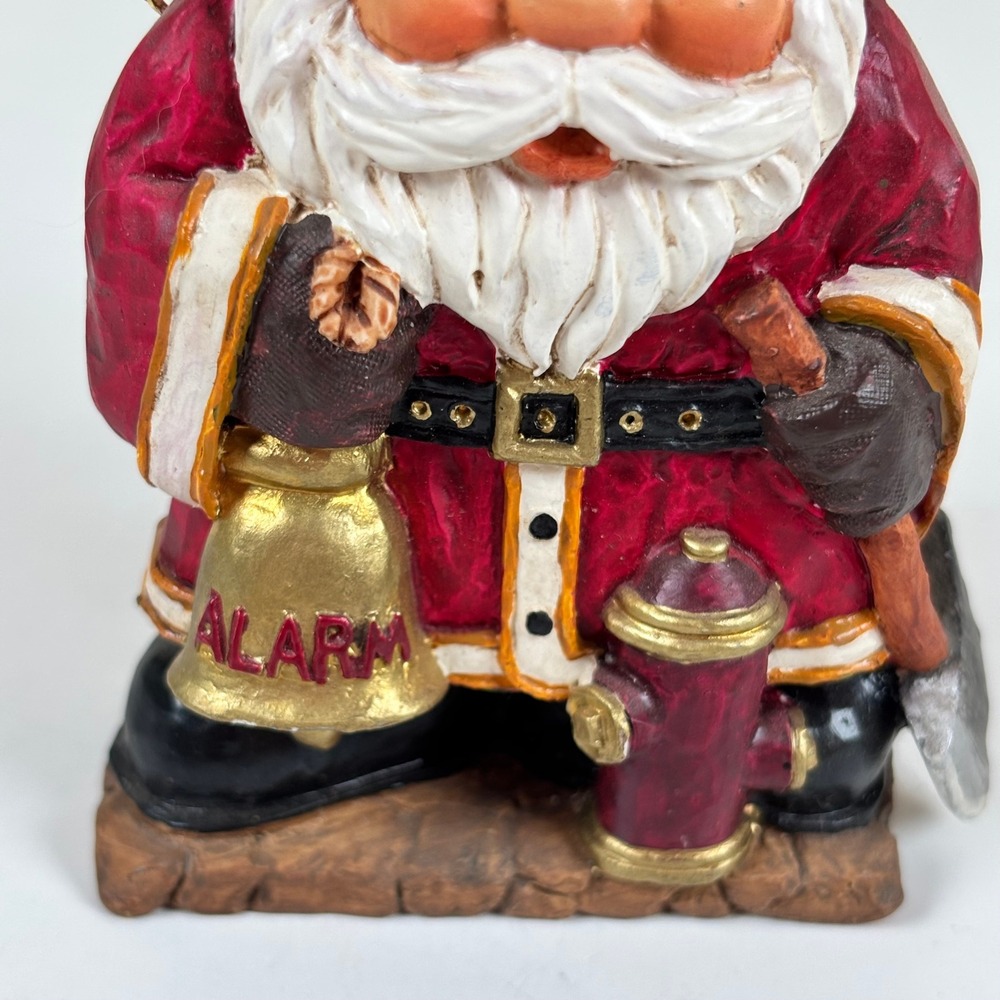 VTG Kurt Adler Firefighter Santa Ornament Handcrafted Resin North Pool FD 4.5" - Picture 3 of 9